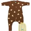 molis & co molis&co - Sacco Nanna con piedini, maniche staccabili e calzini - Sacco Nanna Primaverile/Autunno - Sacchi Nanna1 tog con piedini - 100% Cotone Oeko-Tex - Leggermente Imbotito - Teddy Mocca (3 anni)