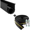 VEVOR Kit di Tenuta per Davanzale della Porta del Garage, Forma a U da 6,09 m + O-ring, Striscia di Tenuta Universale per Basi delle Porte del Garage, Set di Guarnizioni per Soglie di Porte da Garage
