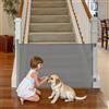 VEVOR Cancelletto Retrattile, Installazione Interna 1450 mm di Larghezza, 980 mm di Altezza, con Strisce in Fibra di Vetro Rinforzata, Impedisce che Si Infilino, Cancelletto in Rete per Cani, Grigio
