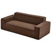 VEVOR Divano Moderno in Velluto a Coste Lunghezza 211 cm con Sedute Profonde, Divano con Braccioli Larghi 254mm, Poltrona Relax in Peluche per Soggiorno, Camera da Letto, Marrone