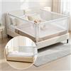 VEVOR Sponda 3 Lati per Letto per Bambini Lunghezza 2 m, Barriera per Lettino per Neonati con Tubo di Ferro Rinforzato, Tessuto Oxford, Altezza Regolabile, per Materassi di Spessore 5-27 cm