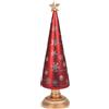 ARPIMEX Alberello di Natale con Luci 36 Cm Vetro Rosso Oro