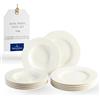 like. by Villeroy & Boch vivo - Villeroy & Boch Group - Basic White Dinner Set 12 Pezzi Bianco, Piatto, Set di Stoviglie, Servizio Piatti 6 Persone, Porcellana Premium