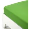 Caleffi 42959 Cotone Tinta Unita Inferiore Lenzuolo per Piazza e Mezza Letto, Verde