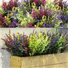 WILLBOND 12 fasci di piante artificiali di lavanda resistenti ai raggi UV, per esterni, fiori finti per composizioni floreali, centrotavola, decorazione per la casa e il giardino (colori misti)