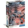 Clementoni - Puzzle 500 Pezzi per Adulti e Ragazzi, Collection, Tema Evening in Kyoto, Poster Incluso, Compact Box, Idea Regalo Made in Italy, 36x49 cm, 35599