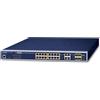 PLANET GS-4210-16P4C switch di rete Gestito L2/L4 Gigabit Ethernet [10/100/1000] Supporto Power over [PoE] 1U Blu (IPv6/IPv4, 16-Port Managed - 802.3at POE+ Switch + 4-Port Combo TP/SFP [220W] Warranty: 36M) [GS-4210-16P4C]