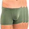 HERMKO 3901 3 Boxer da Uomo in Cotone 100%, Größe Herren:5 (L), Farbe:Oliva