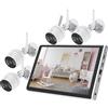 Wiby Kit 4 Telecamere Wifi Con Schermo Monitor 10,1" Lcd e HDD 1TB NVR TV-6125HE Uni