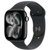 APPLE WATCH SERIES 11 GPS 46MM CASSA ALLUMINIO JET BLACK CON SPORT BAND NERO - M
