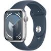 APPLE WATCH 9 45MM GPS ALLUMIN. SILVER BLU TEMPESTA SPORT M/L