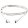 POLY POOL | PP0619XAM Cavo Coassiale 1,5m per Collegare la Tv all'Antenna Bianco con Spina Antenna Tv Assiale, Spina maschio
