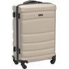 WITTCHEN Valigia Media Trolley Valigia Rigida in ABS Valigia Bagaglio Valigie con 4 Ruote Serratura a combinazione Maniglia telescopica Globe Line champagne Ryanair/ITA Airways/easyJet/Wizz Air