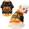 Fnaobai Maglioni per cani di Halloween, maglia a collo alto, per cani di taglia piccola, media e grande, gatti, Yorkie, Chihuahua, Pomerania, (S)