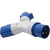 BE-TOOL Splitter a 2 vie BE-TOOL 16A 220v IP44 Spina da sito industriale a 2 vie a 3 pin e presa a muro Presa impermeabile IP44 per connettore Presa 2P + terra maschio/femmina
