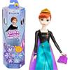 Mattel Disney Frozen - Anna Spin & Reveal, set con bambola e 11 sorprese da scoprire, 5 accessori e 5 adesivi inclusi, look ispirato al film Disney, giocattolo per bambini, 3+ anni, HXD27