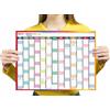HLDI Agenda da parete 2025 e 2026, formato A3, calendario accademico di metà anno, grafico annuale, grande planner annuale da agosto ad agosto, pianificazione completa dell'anno accademico, per scuola
