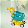 Carrello Della Spesa Mini per Bambini, Giocattolo Educativo per Supermercato