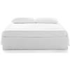 GERVASONI letto matrimoniale con Caveau 1 GHOST 80 L per materasso da 180x200 cm - GHOST80GL-B+CAVEAU1-LINO-BIANCO
