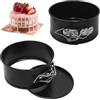 GYSRXS Mini Stampo Torta 2 Pezzi Tortiera Apribile da 11CM Teglia Cheesecake con Fondo Staccabile e Rivestimento Antiaderente Tortiere Rotonde per Torte,Dessert