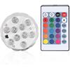 Zerodis Luci da Immersione a LED,Impermeabili Luci Rotonde Colorate Dell'acquario con Telecomando Usato per Acquario Piscina giardino Stagno Partito Cerimonia di Nozze Halloween Natale illuminazione