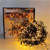 Luccika, Luci a Grappolo Cluster Oro, 20 Metri, 1000 LED da Ø 3mm, Catena Luminosa per Albero di Natale, 4 Effetti di Luce, Telecomando, Timer, Cavo Verde IP44, Uso Interno/Esterno