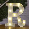 Tiardey Lettere Luminose a Forma di Simbolo a LED, lampade da Tavolo con tendone in plastica con Alfabeto,Festa di Compleanno per Matrimoni Tutti i Giorni a casa Appeso a Parete Decor-R