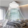 GONEO Senza Pale Silenzioso Ventilatore da Soffitto con Luce e Telecomando 60W Lampadario Ventilatore Motore DC Luminosità e 3 Temperatura Colore Regolabili 6 Velocità Timer Memoria RA97 per Camera da Letto