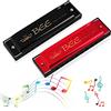 TaimeiMao 2 Pezzi Armonica a Bocca Bambini,Blues Harmonic 10 Fori,Armonica Diatonica in do per Principianti,Può Essere Utilizzata Come Regali Di Compleanno,Regali Scolastici,Souvenir Per Le Vacanze