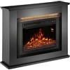 Juskys camino elettrico 1000/2000 W con riscaldamento, fuoco di camino, effetto fiamma, telecomando, illuminazione a LED e timer - Camino elettrico da terra nero
