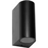 Applique da Esterno Bidirezione IP65 GU10 Stondata - Nera