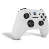 KROM KADOER — Controller Wireless Bluetooth 5.0, 15 Tasti, 4 livelli di Vibrazione duale, 187 grammi, Indicatore LED livello batteria, Compatibile con PC/Switch/Switch 2/iOS/Android, Bianco