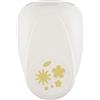 Vaessen Creative Fustellatrice per Carta-Set di Fiori di 5 mm a 7,15 cm-Accessori per Fai da Te e Scrapbooking-Fustella per Biglietti, Album Foto e Journaling, Oro-Bianco