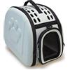 ARQUIVET Borsa da trasporto pieghevole grigia - 42 x 27 x 32 cm - Cani adulti, cuccioli, gatti e altri - zaino con griglia di ventilazione per cani e gatti