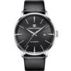 TYBERLEY Moda Uomo Orologio Meccanico Automatico Acciaio Inox Cinturino in Pelle Impermeabile Semplice Orologi da Polso Business sportivo PD2770