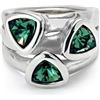UNO DE 50 Anello di cristallo multicolore, grande forma triangolare, misura 15, placcato in oro 18 carati, Gioielli fatti a mano, es_ES