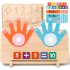 CVARRISE Giocattolo di Apprendimento della Matematica Montessori per Bambini di 3 4 5 6 Anni Giochi Multifunzione a Doppia Faccia in Legno per Bambini, Giochi Educativi