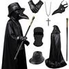 Raveparty medico della peste costume uomo, costume medico della peste per bambini, costume di Halloween da uomo, steampunk medievale, Halloween, cosplay (Stile A, 180cm)