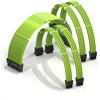 LINKUP - AVA 30cm PSU Personalizzato Prolunga Cavo Alimentatore Mod PC GPU | Intrecciato con Kit Pettine | 1x 24 P (20 + 4) | 2x 8 P (4 + 4) CPU | 2x 8 P (6 + 2) GPU | 300mm - Verde