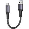 Maxonar Cavo USB C corto, 20cm/0,2m 10Gbps USB3.2 Gen2 cavo dati tipo C Android Auto QC3.0 3.1A USB A a C per Samsung Note20 Galaxy S23/S22/S21 Galaxy Z Flip 5 Pixel 8 Pro OnePlus 11 grigio