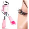 Pinkiou Piegaciglia riscaldato per donne, piegaciglia elettrico con ricarica USB, temperatura regolabile, cuscinetto in silicone per riscaldamento rapido per ciglia