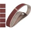 QUARKZMAN 50mm x 1067mm Nastri Abrasivi, 5Pz 60/80/120/240/400 Grana Carta Vetrata per Levigatrice Ossido di Allumina Per Lavorazione Legno, Lucidatura Metalli, Affilatura Coltelli