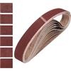 QUARKZMAN 50mm x 1067mm Nastri Abrasivi, 12Pz 40/80/120/150/240/400 Grana Carta Vetrata per Levigatrice Ossido di Allumina Per Lavorazione Legno, Lucidatura Metalli, Affilatura Coltelli