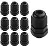 GINTOOYUN 10 canalina per cavi M12 x 1,5, 3 mm, 6,5 mm, impermeabile, in nylon, dado regolabile con lavatrice (M12 x 1,5)