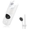 ZYETGH Supporto per soffione doccia, supporto di ricambio per soffione doccia, rotazione a 360°, regolabile, per aste doccia da 19-25 mm, colore: bianco