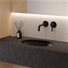 OMNIRES SHELL lavabo sottopiano, SHELL380UPBLV, SHELL black lava matt [Lavabi > Lavabi Sottopiano]