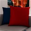 PETTI Artigiani Italiani - Coppia di Federe Cuscino 40x40 cm in Microfibra, Cuscini Arredo Camera da Letto, Divano, Set 2 Fodere Copricuscino, Federa Double Face Blu Bordeaux