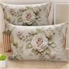 PETTI Artigiani Italiani - Coppia di Federe Cuscino 40x70 cm in Microfibra, Cuscini Arredo Camera da Letto, Divano, Salotto, Set 2 Fodere Copricuscino, Federa Shabby 334, 100% Made in Italy