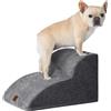 EHEYCIGA Scaletta per Cani 2 Gradini Altezza 30 cm, Scala Cane Piccoli e Gatti in Spugna per Salire su Letto e Divano, Antiscivolo Rampa per Cani con Rivestimento Rimovibile e Lavabile, Grigio