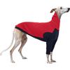PUMYPOREITY Cappottino Pile Whippet Felpa Pullover Levrieri Italiani Invernale Vestito Tuta Antivento Abbigliamento Cani Piccoli Maglione Rosso XS